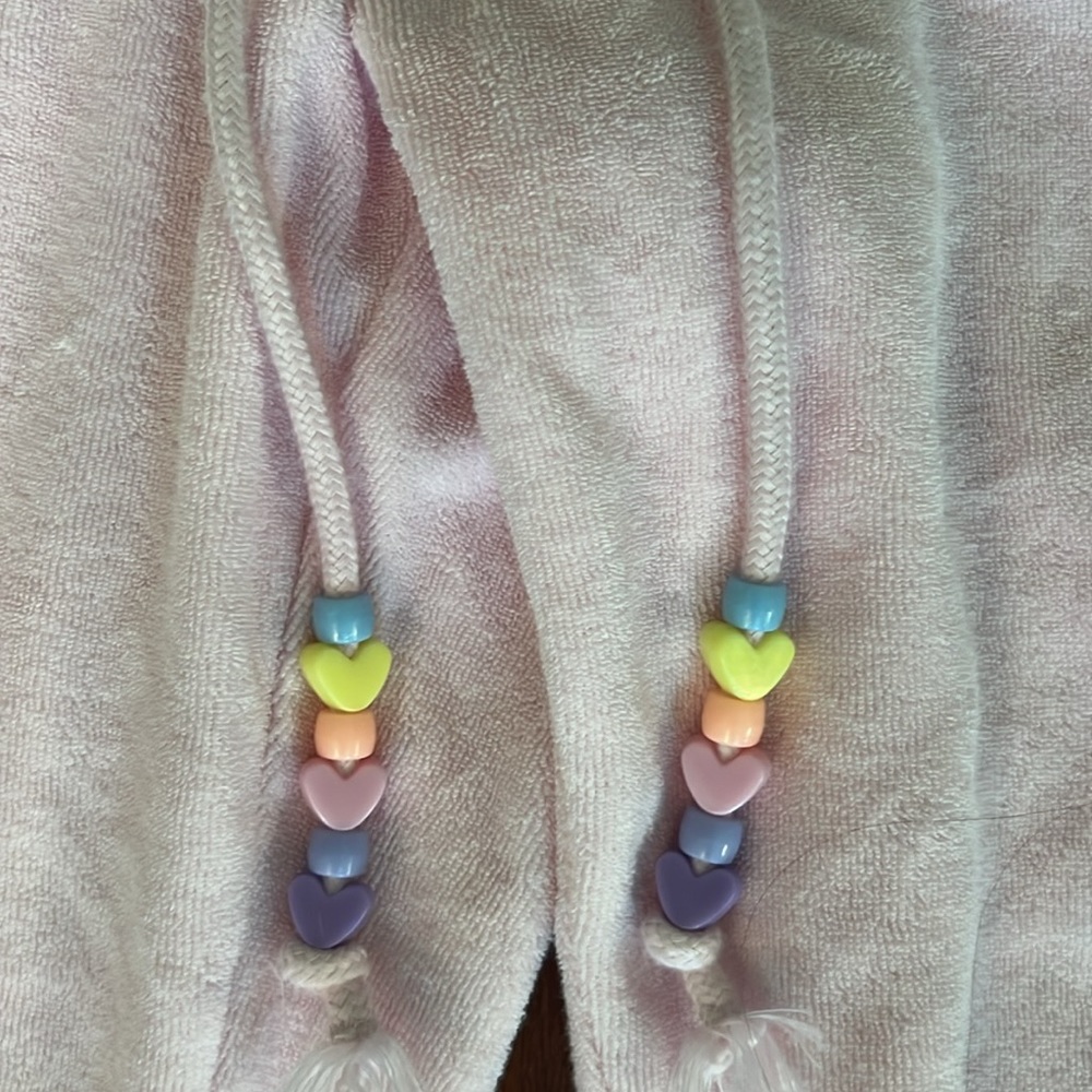 Stoney Clover Lane X Target Pastel Pink Joggers terry pants heart beads Large